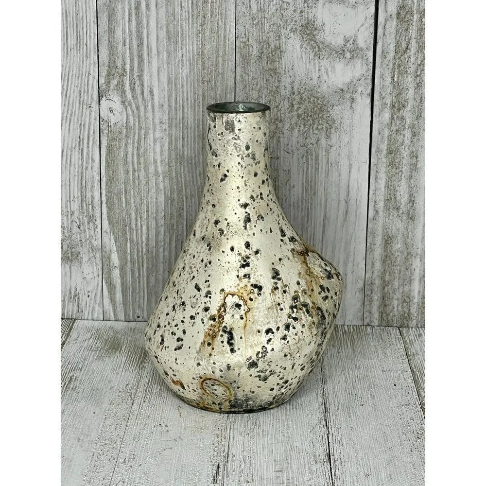Funky Birch Wood Glass Bud Vases Set of 2